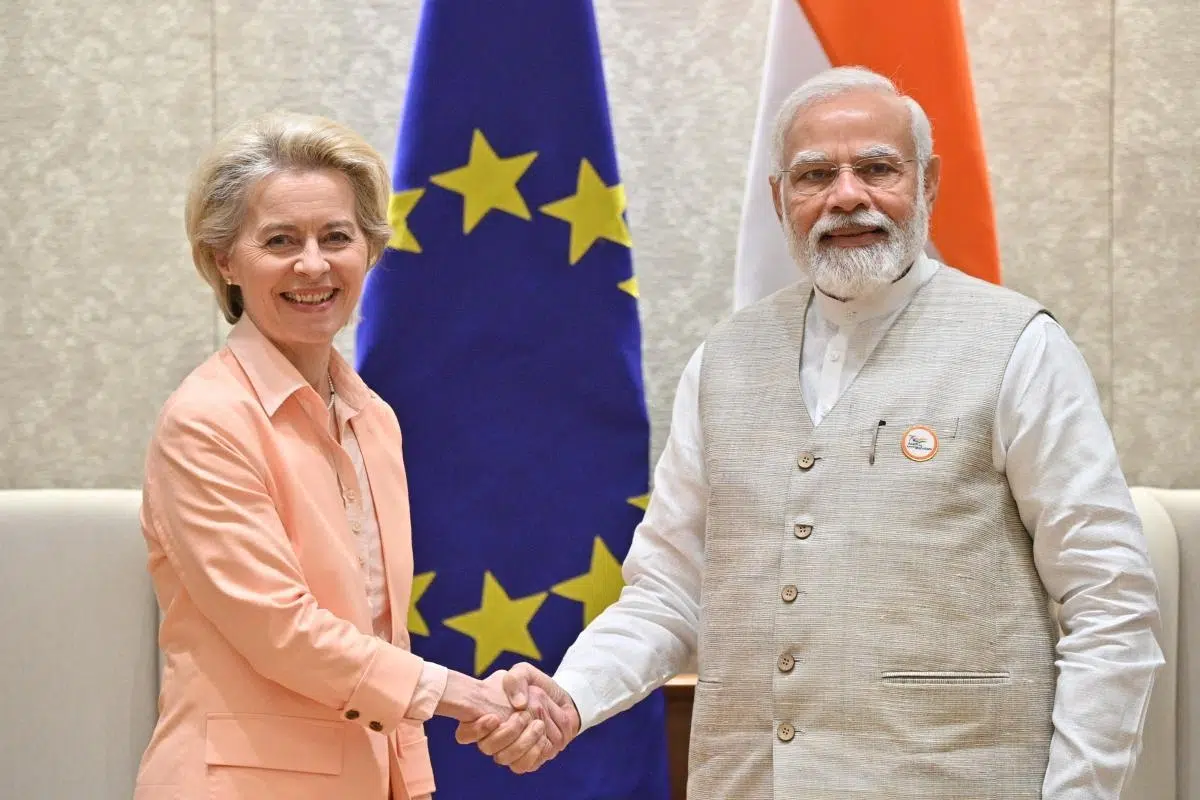 Ursula von der Leyen with India’s PM Narendra Modi